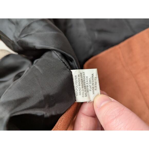 Raga Faux Suede Mini Skirt Womens Small Western Festival Party Classic Neutral - Picture 3 of 6